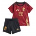 Echipament fotbal Belgia Jeremy Doku #22 Tricou Acasa European 2024 pentru copii maneca scurta (+ Pantaloni scurti)